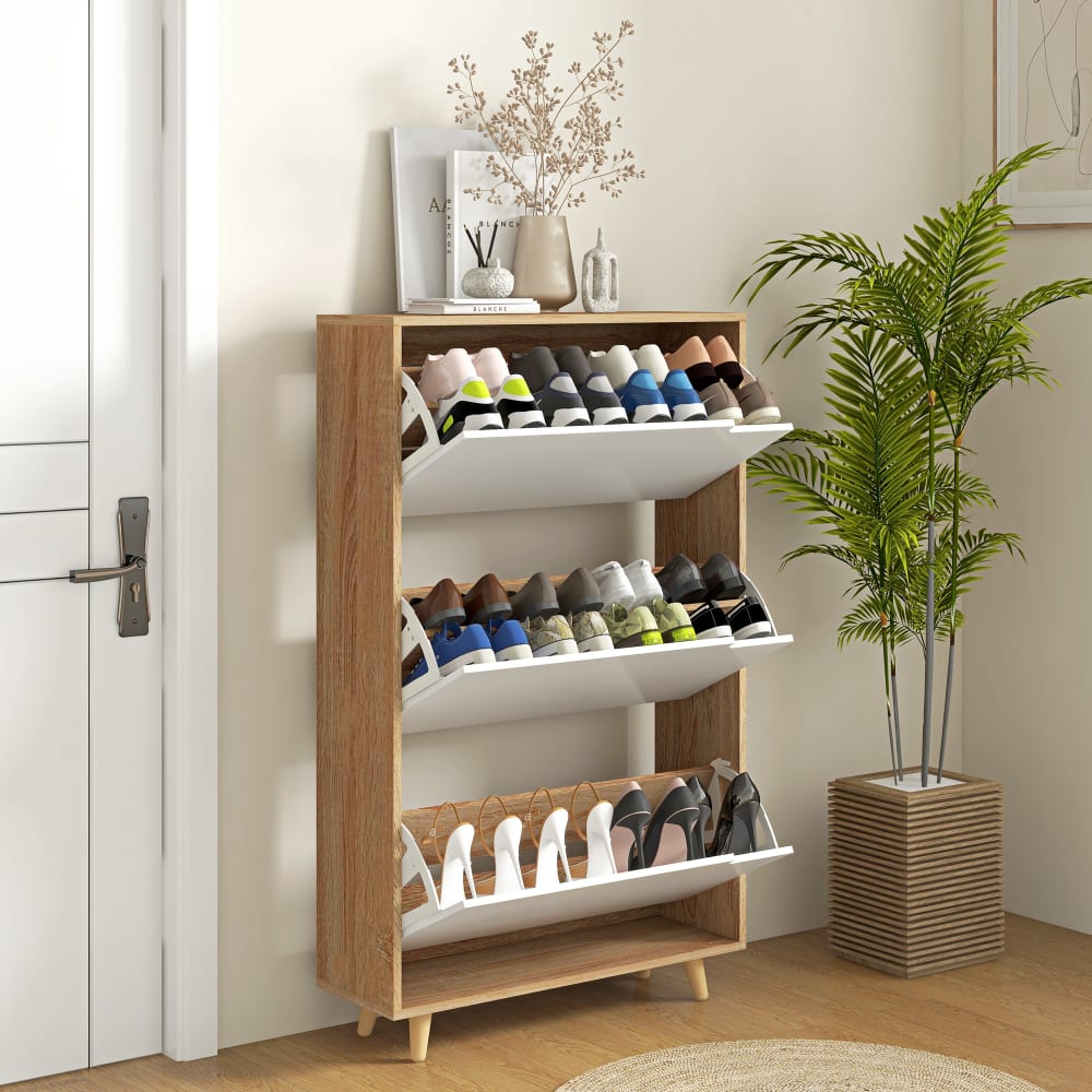 Skandinavisches Schuhschrank-Design, 3 Falltüren - Maisons Du