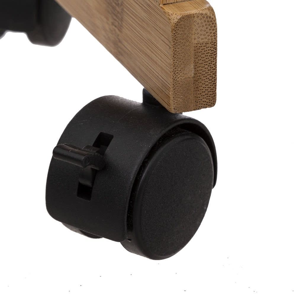 Desserte sur roulettes 3 niveaux en mdf noir - Maisons du Monde