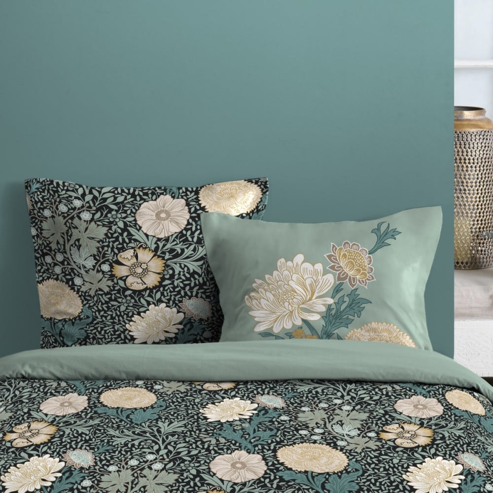 Parure de couette 100% coton 57 fils imprimée 240x220cm 2 taies - Maisons du Monde
