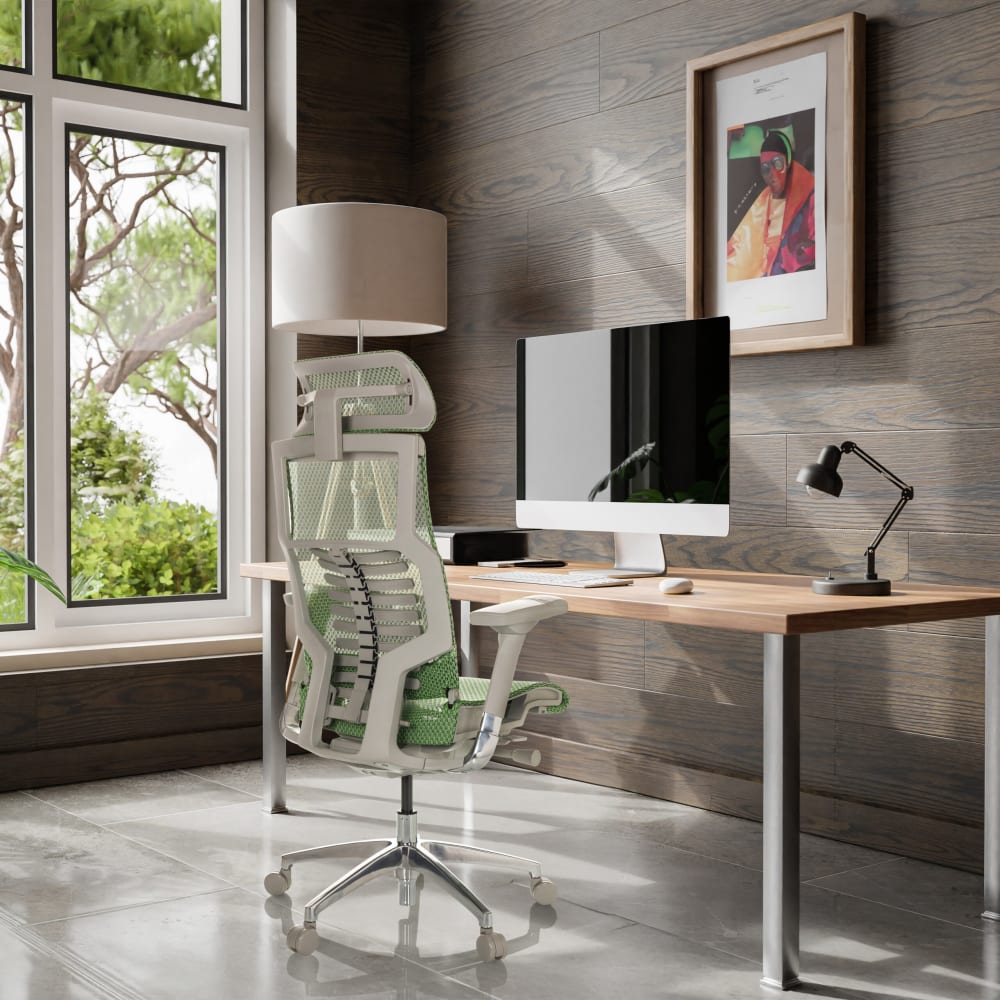 High End Bürostuhl aus Netzstoff, Grün - Maisons Du Monde