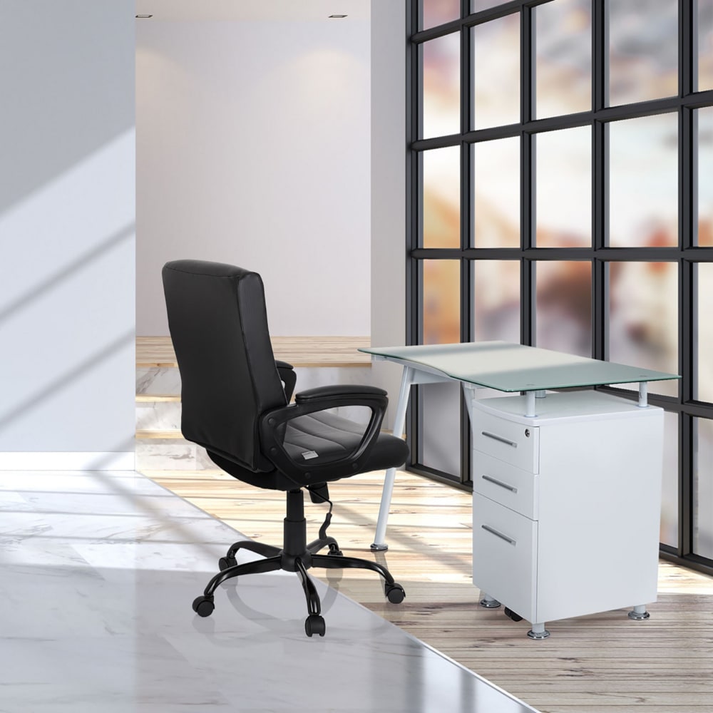 Home Office Chefsessel aus Kunstleder, Schwarz - Maisons Du Monde