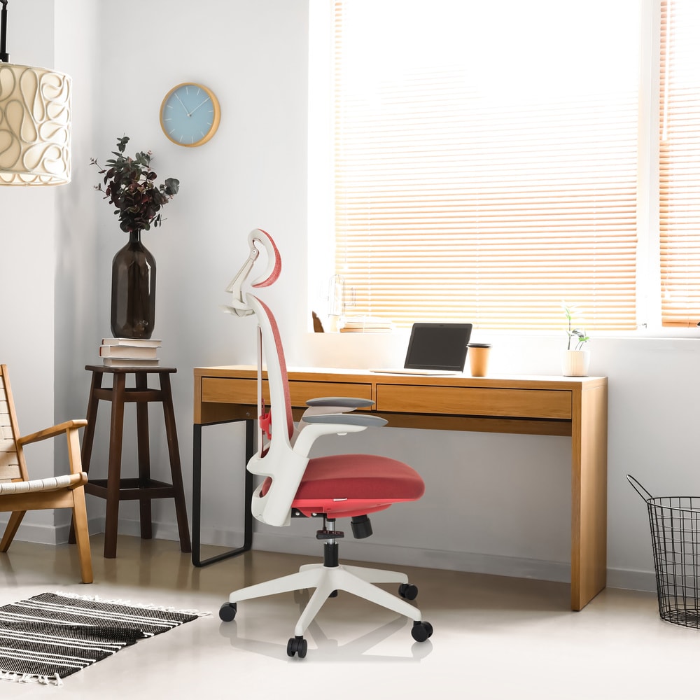 Profi Bürostuhl aus Stoff / Netzstoff, Rot - Maisons Du Monde