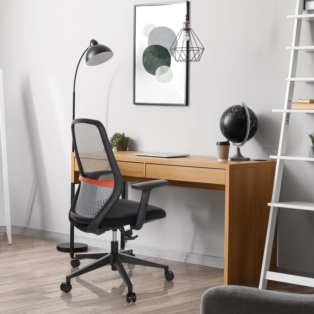 Profi Bürostuhl aus Stoff / Netzstoff, Schwarz - Maisons Du Monde