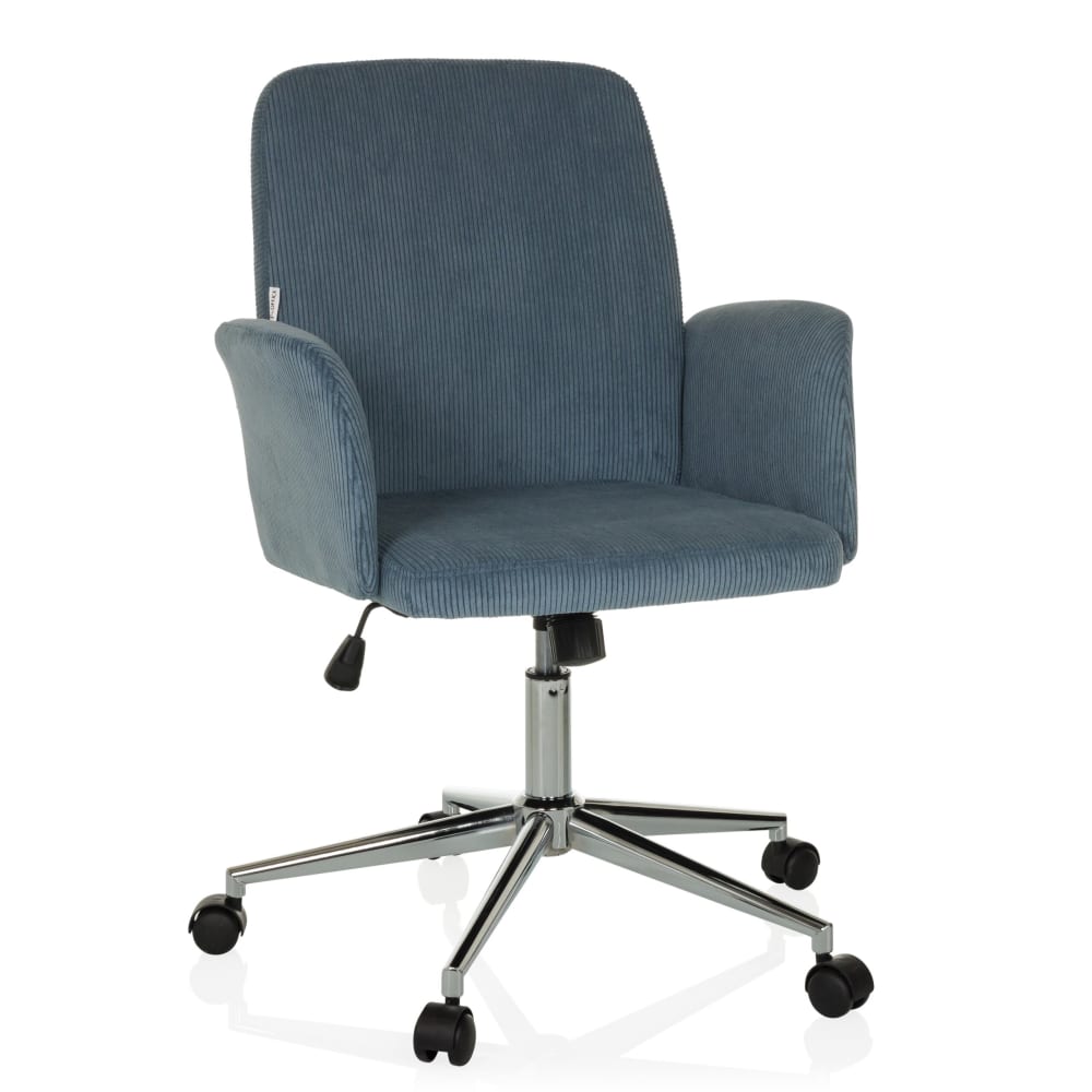 hjh OFFICE Home Office Bürostuhl aus Stoff, Blaugrau Blau Stoff