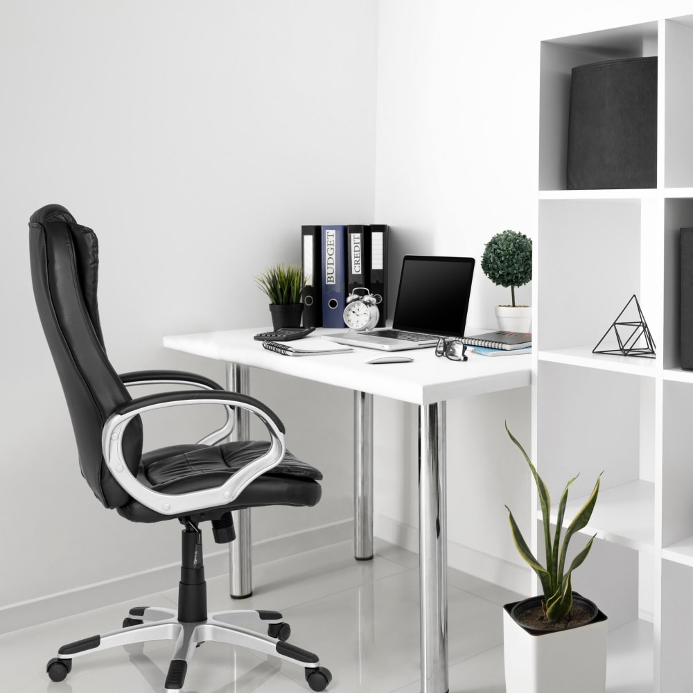 Gamingstuhl aus Kunstleder, Schwarz - Maisons Du Monde