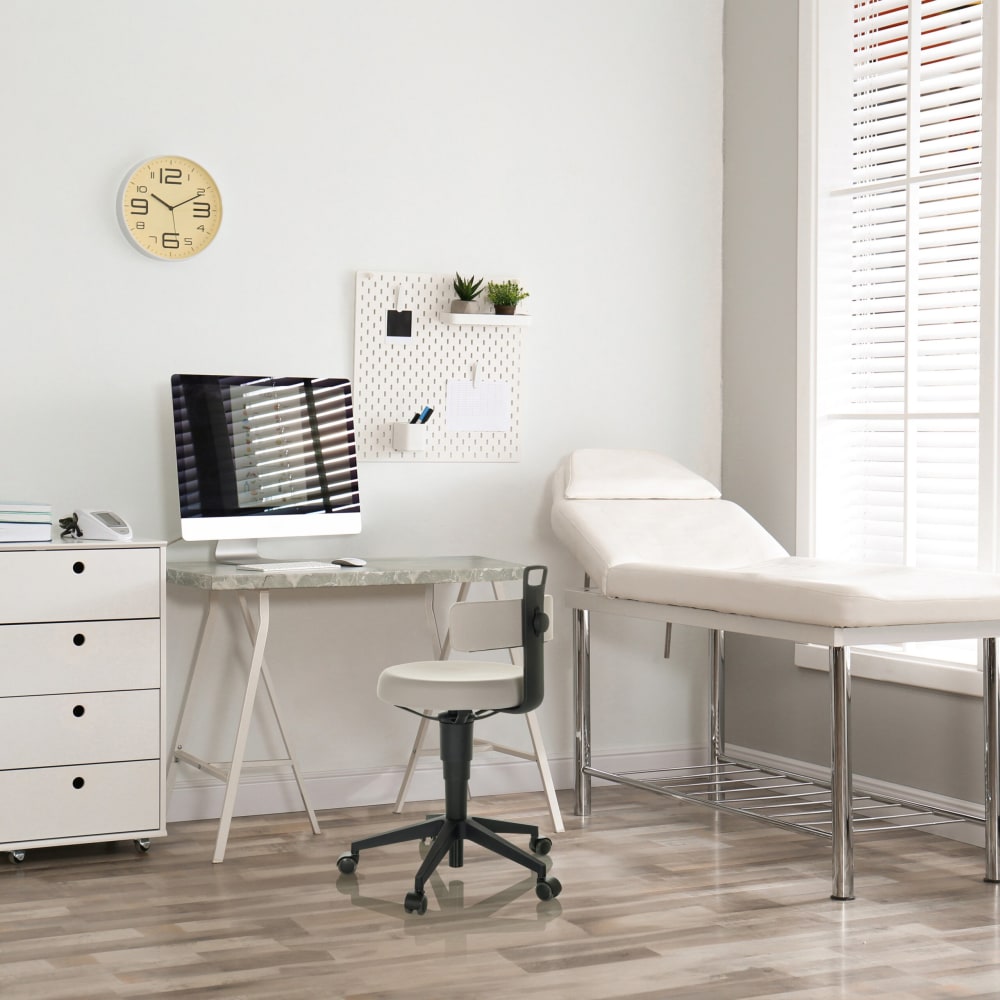 Drehhocker aus Stoff, Grau - Maisons Du Monde