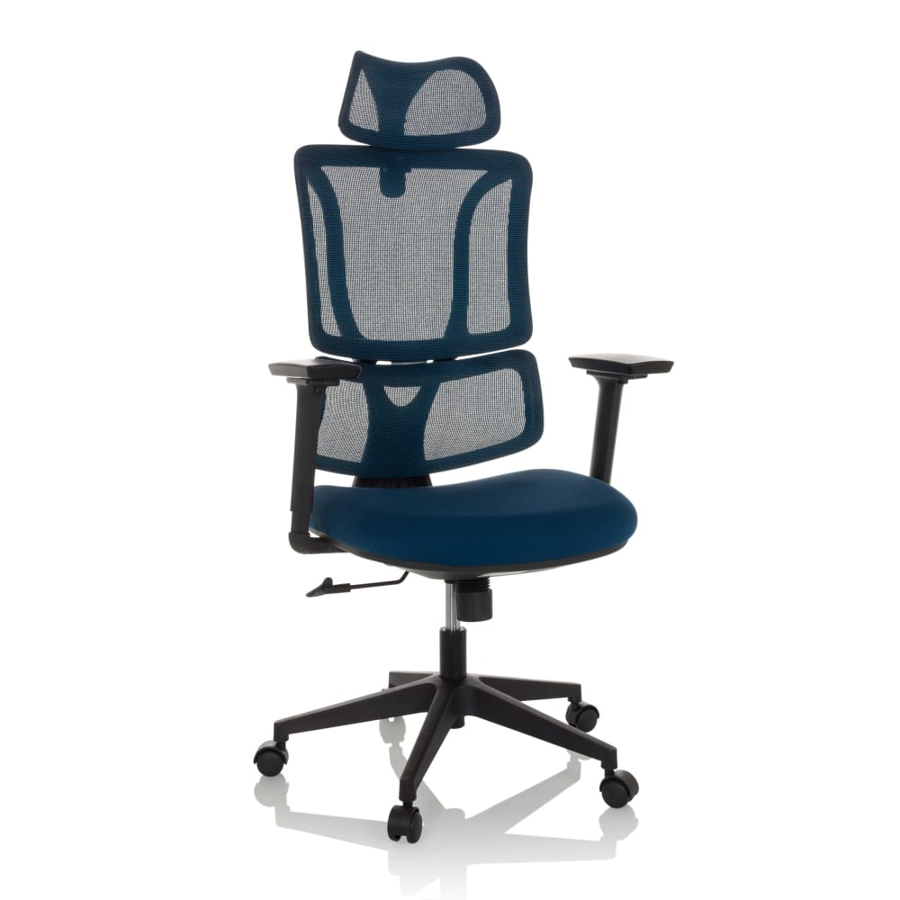 MyBuero Home Office Bürostuhl aus Stoff / Netzstoff, Blau Blau