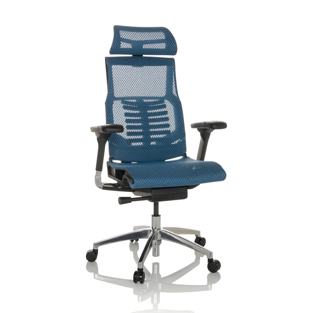 hjh OFFICE High End Bürostuhl aus Netzstoff, Blau Blau