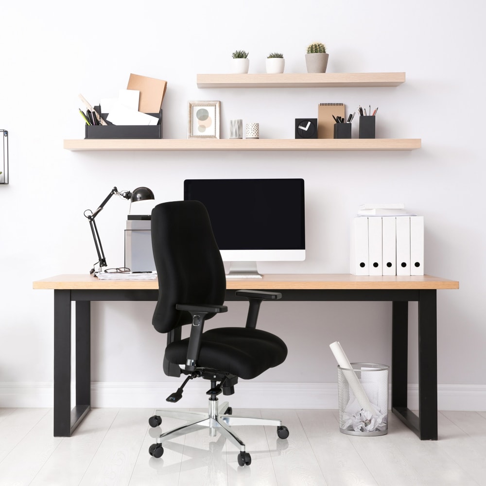 Profi Bürostuhl aus Stoff, Schwarz - Maisons Du Monde