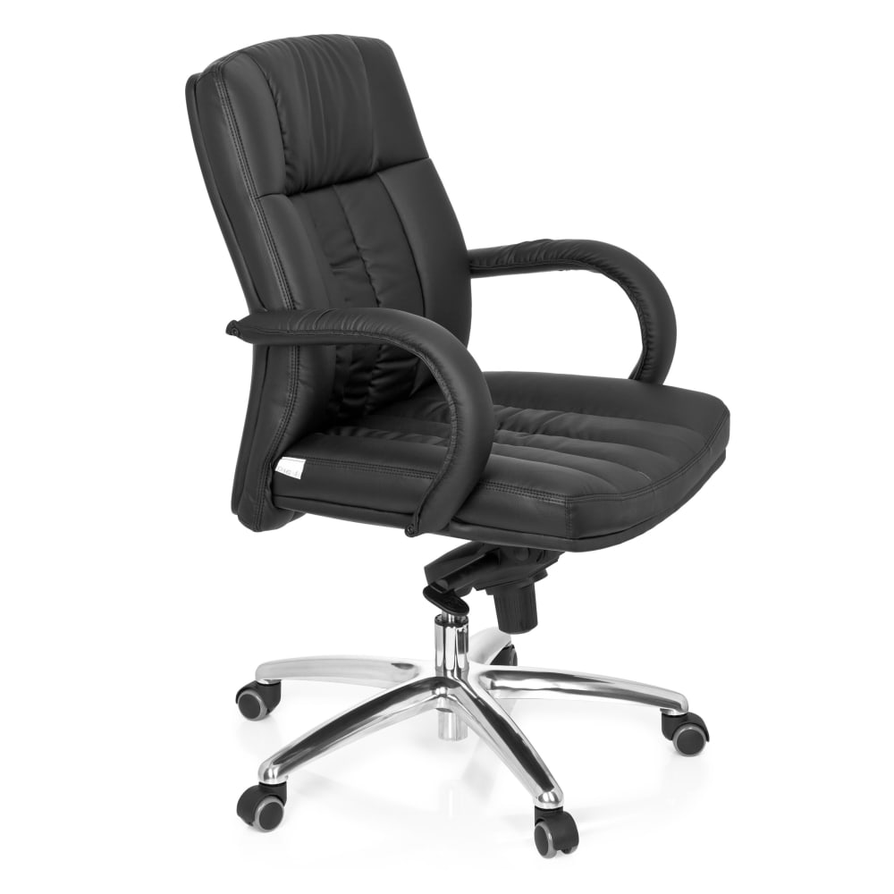 XXL Drehstuhl aus Kunstleder, Schwarz - Maisons Du Monde