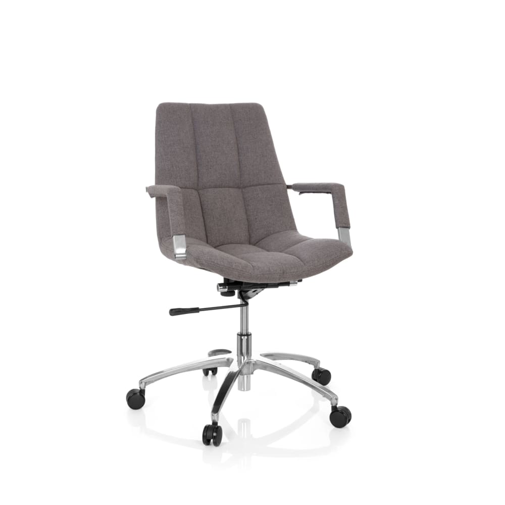 hjh OFFICE Home Office Bürostuhl aus Stoff, Grau Grau Stoff