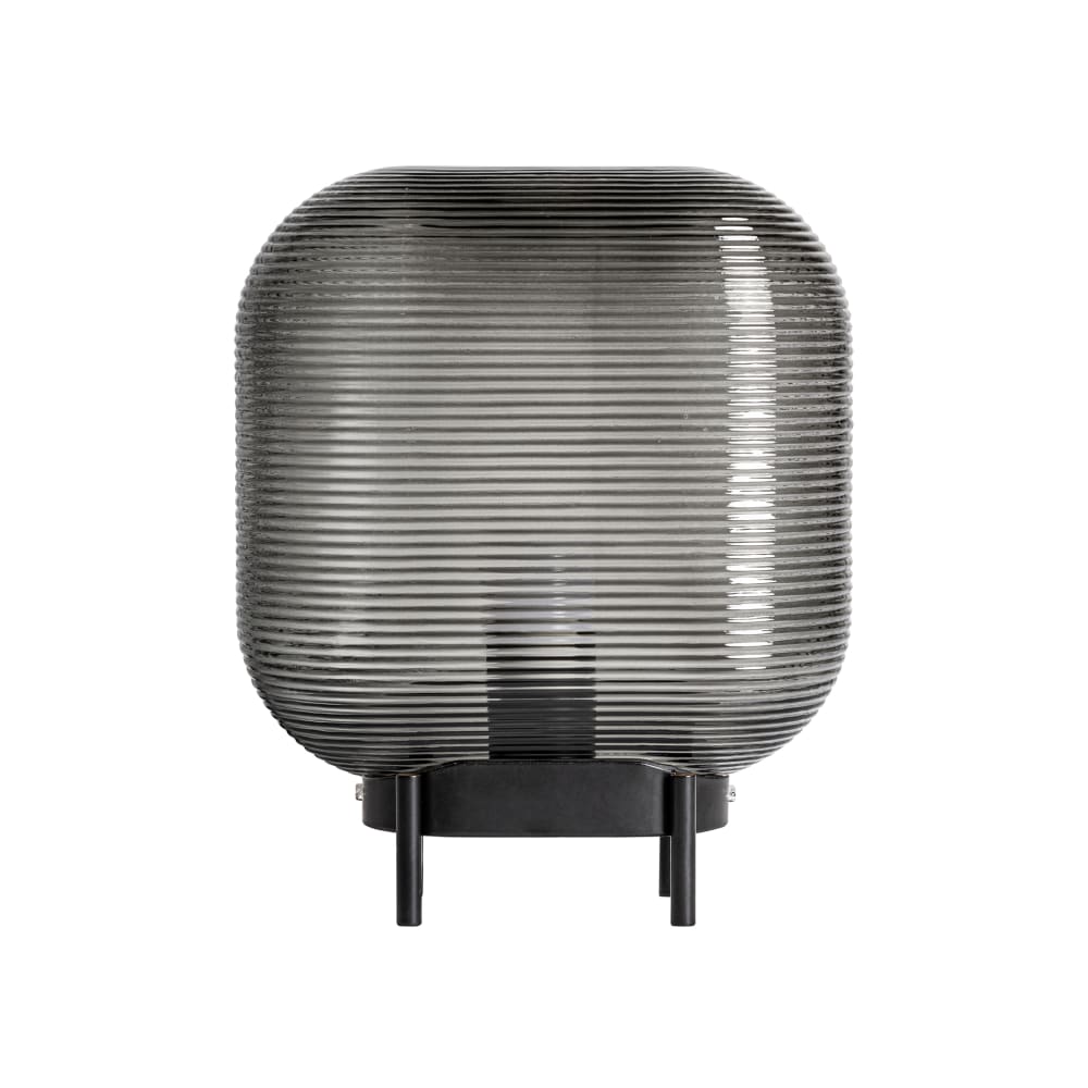 Lampe de salon en verre noir, 25x25x31 cm