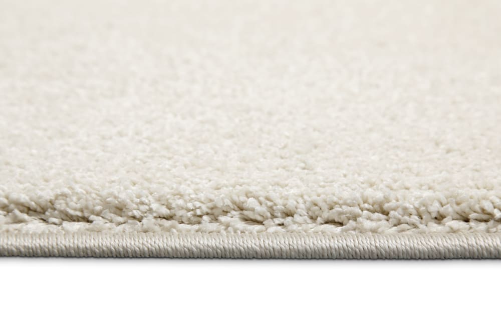 Tapis uni poils beige ivoire belle densité 80x300 — vue 4