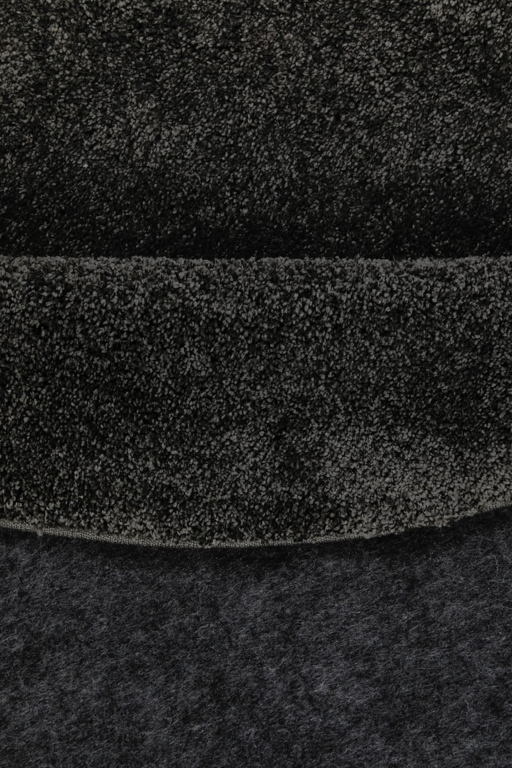 Tapis rond uni poils anthracite belle densité Ø 200 — vue 4
