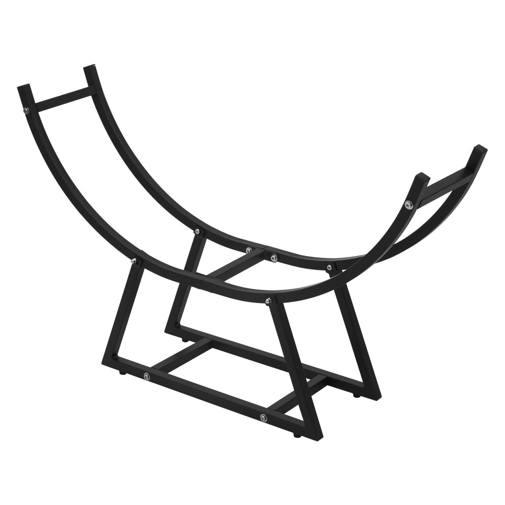 ML-Design Kaminholzregal 55x94x21 cm, Schwarz, Metall, Innen/Außen, U-förmiges Schwarz Metall