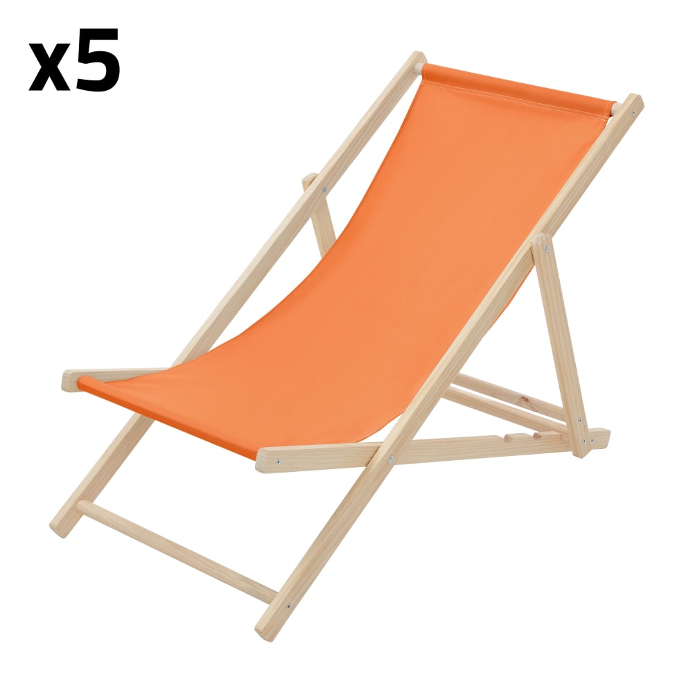 lot de 5 chaises longues