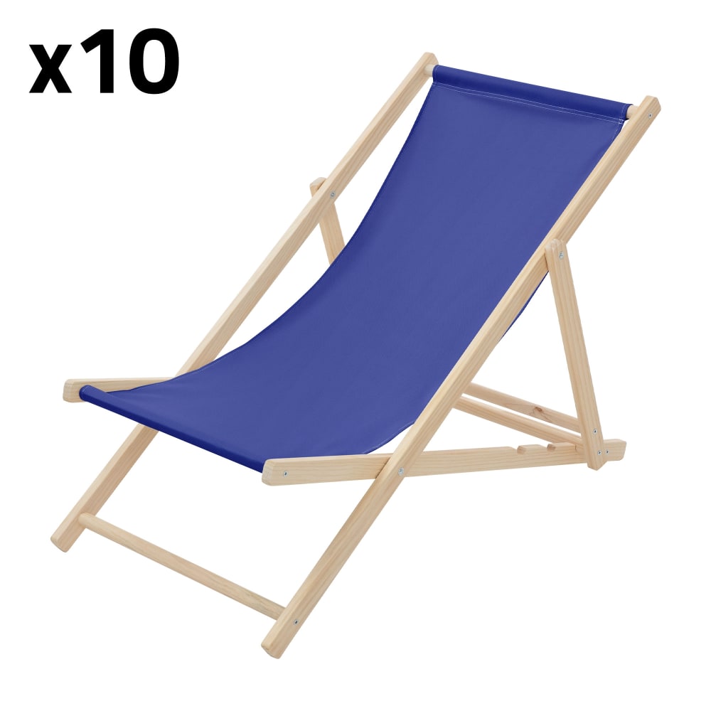 Lot de 10 chaises longues