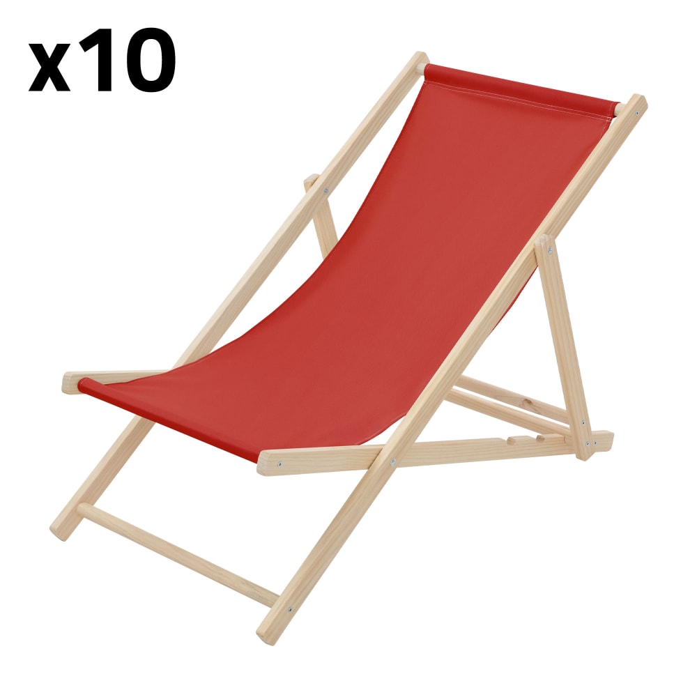 Lot de 10 chaises longues