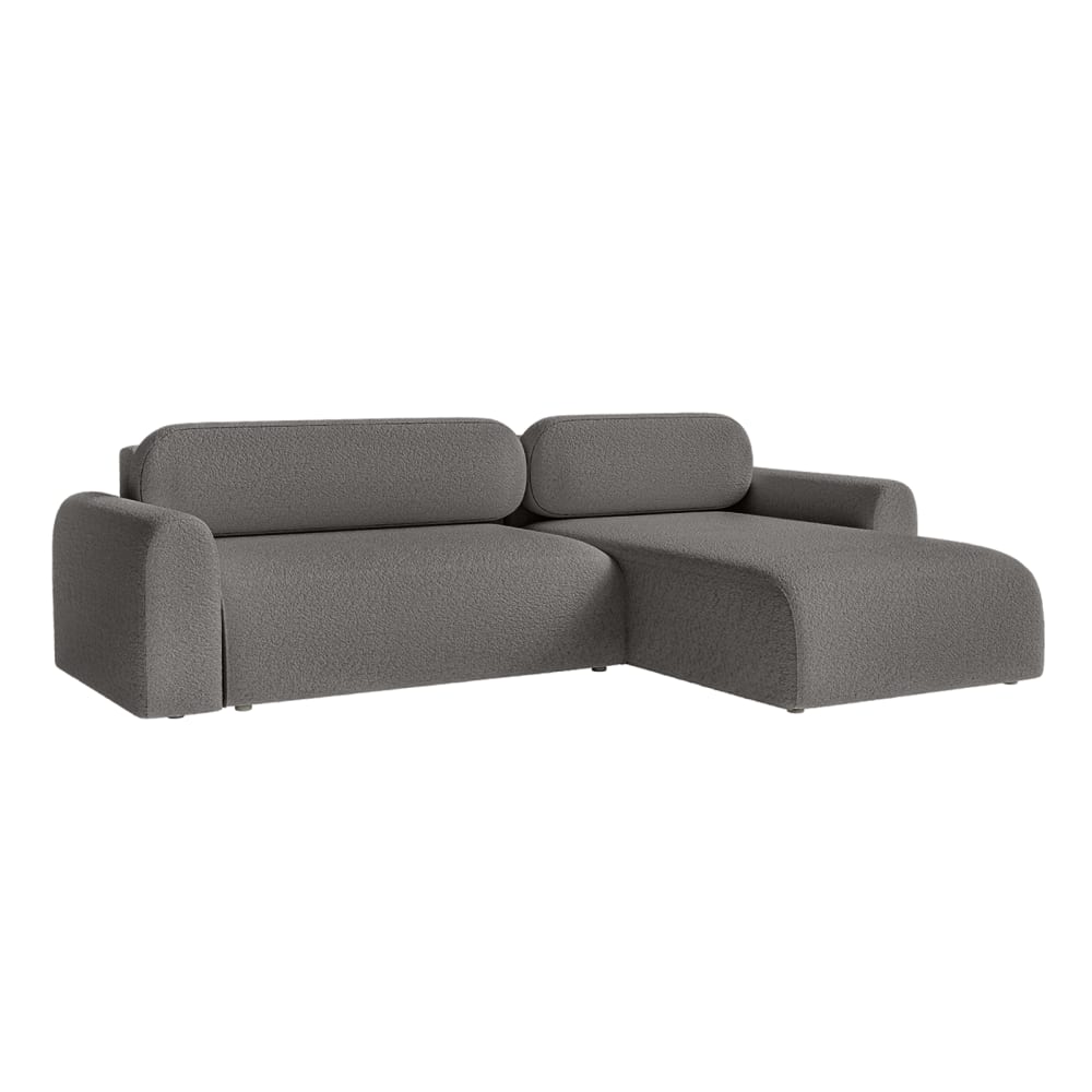 Canapé d'angle en tissu - graphite