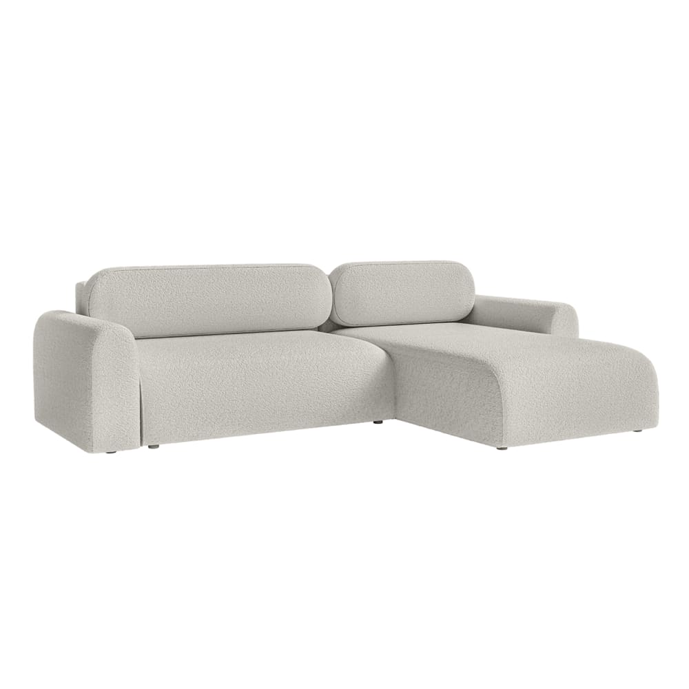 Canapé d'angle en tissu - gris