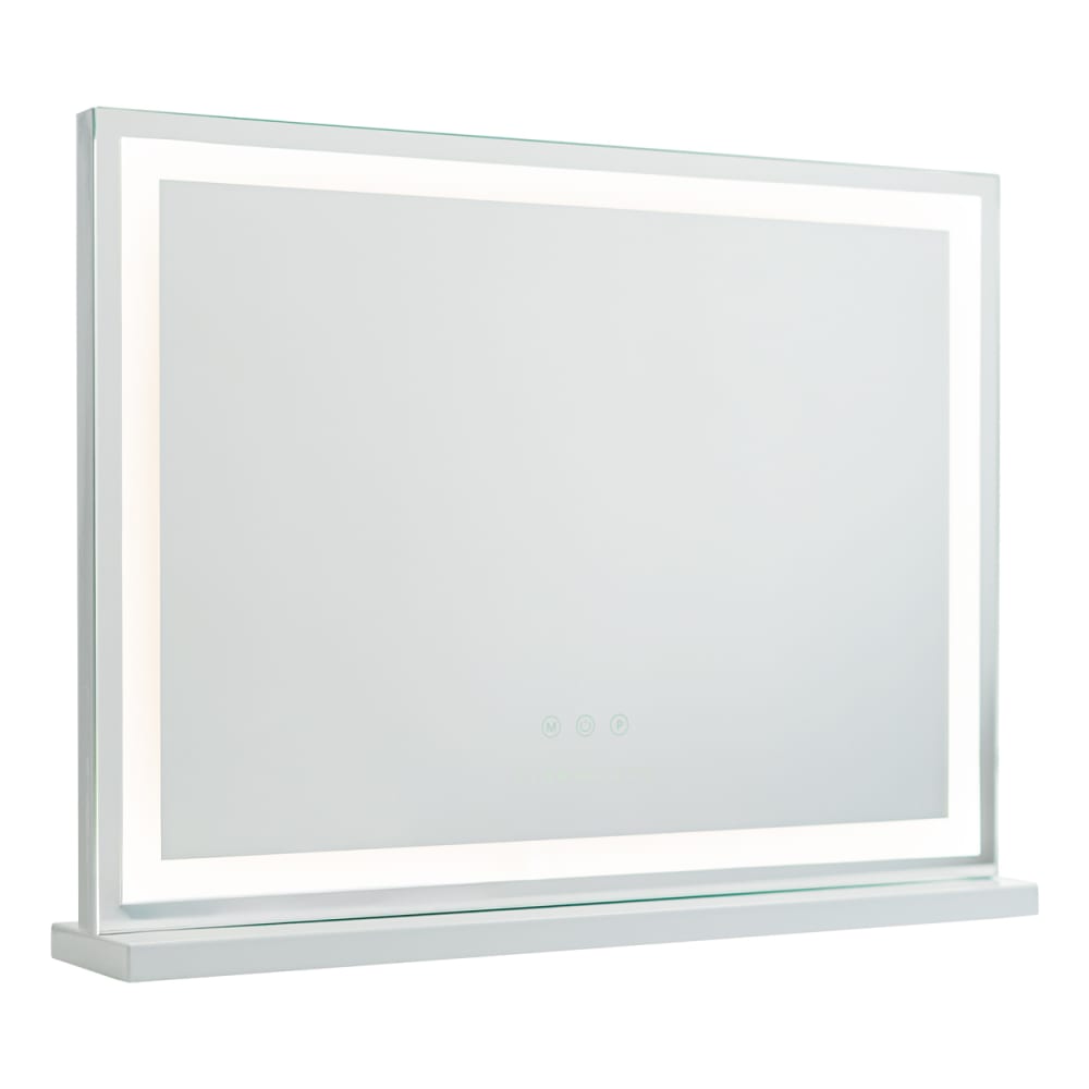 Miroir de maquillage avec bande led métal 58x43x12cm blanc