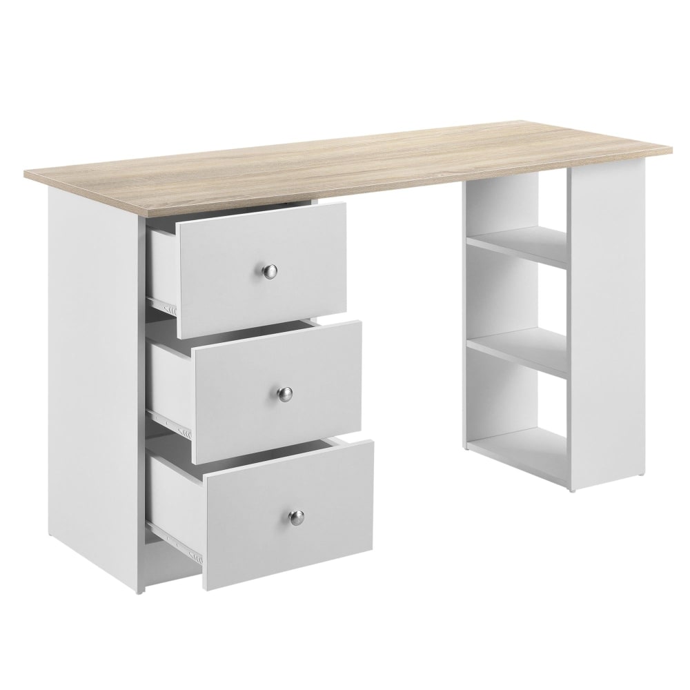 Bureau table poste de 120 x 49 x 72 cm bois blanche - Maisons du Monde