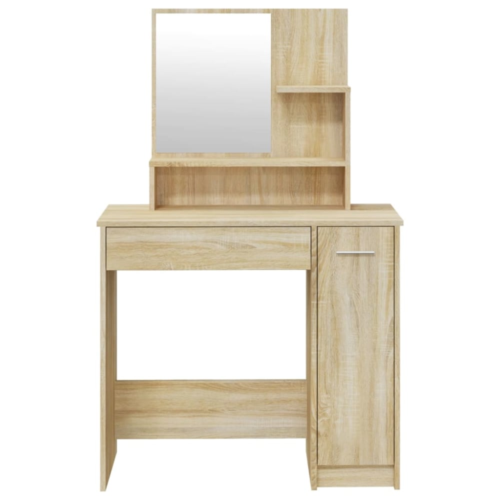 Coiffeuse design contemporaine avec beige 86.5 x 35 x 136 cm