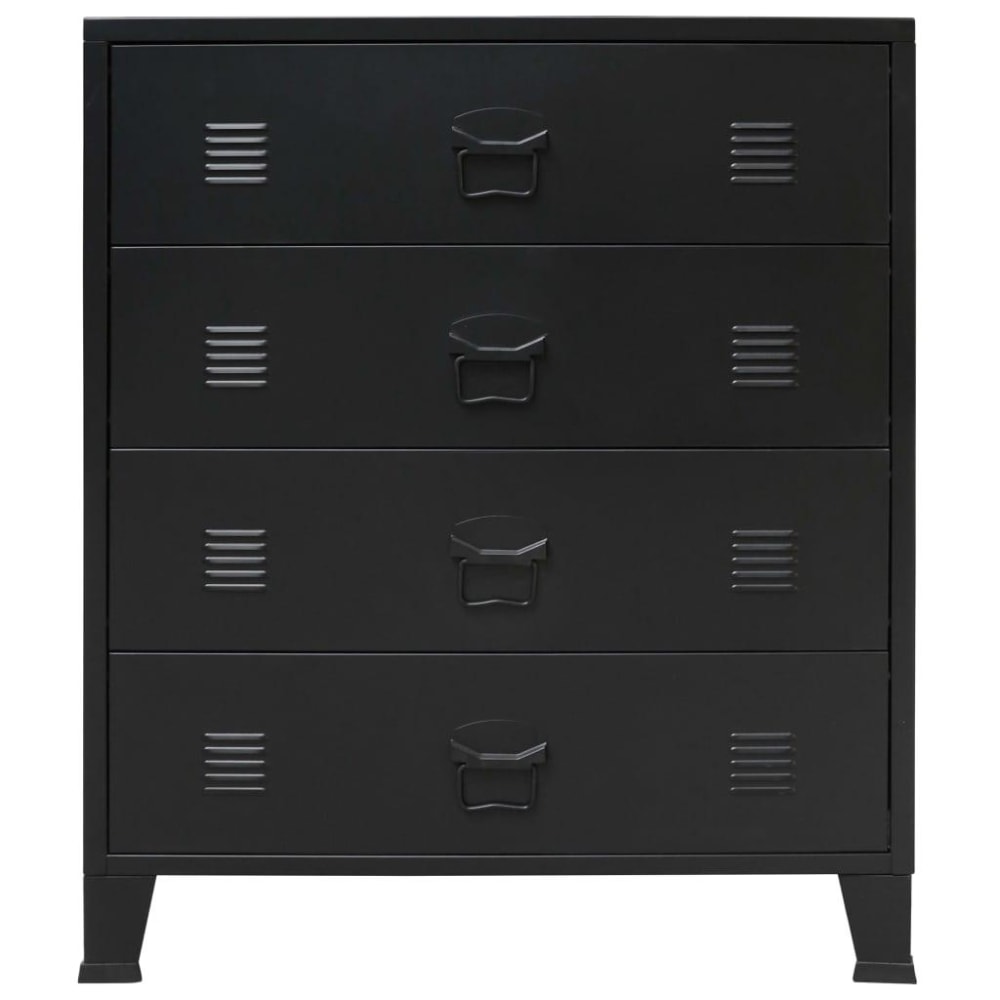 Commode métal argenté 78 x 40 x 93 cm - Maisons du Monde