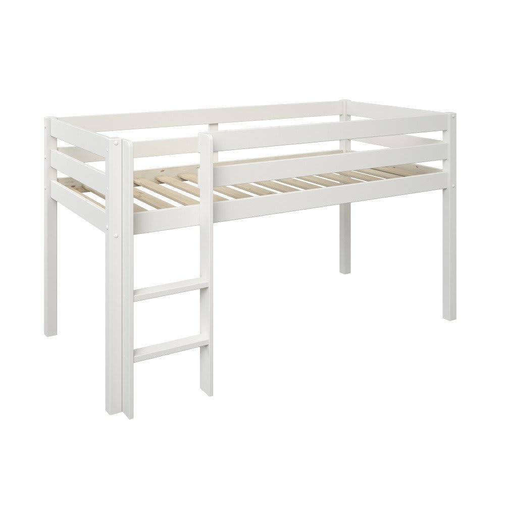 Lit mi-hauteur pin massif blanc 90x190 - Maisons du Monde