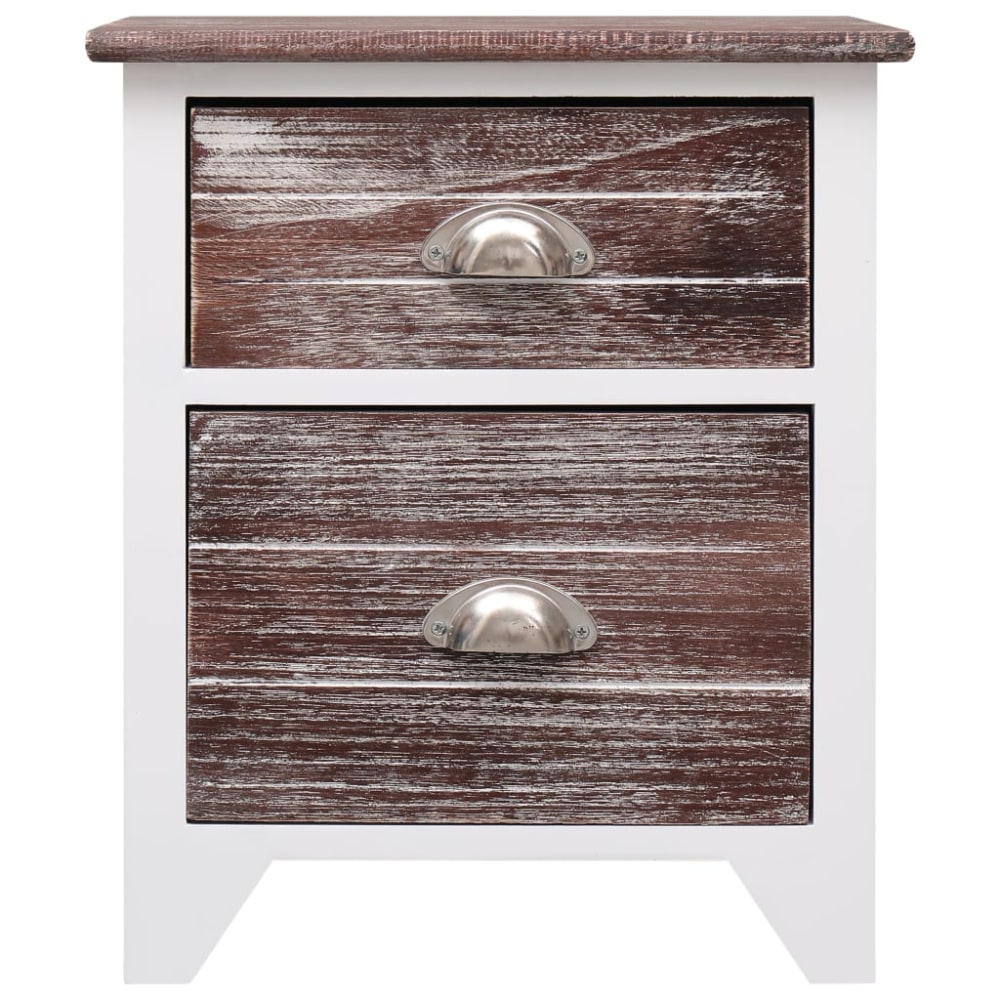 Tables de chevet en bois marron marron  38 x 28 x 45 cm
