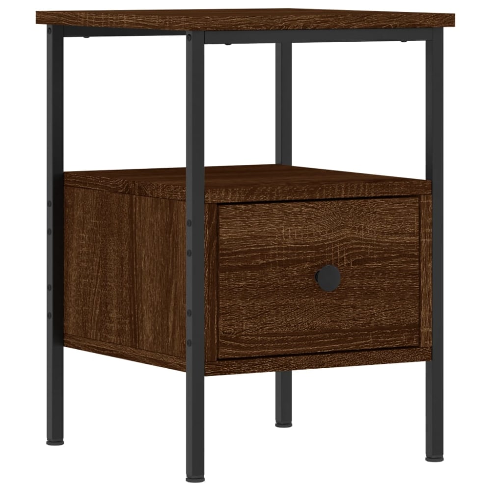 Table de chevet bois transformé ambre marron  34 x 36 x 50 cm