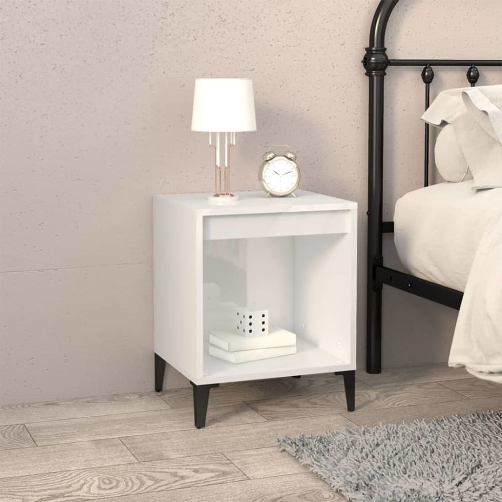 Table de chevet blanc 40 x 35 x 50 cm - Maisons du Monde
