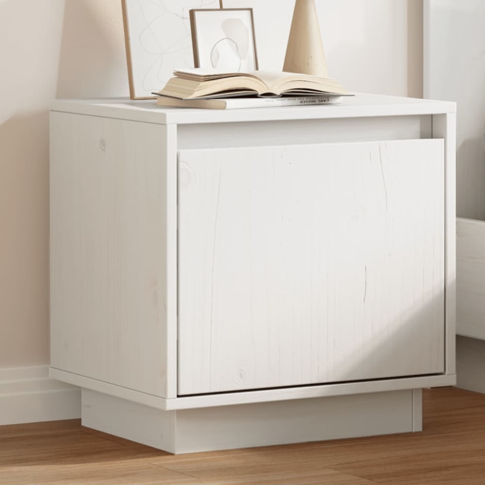 Table de chevet bois de pin blanc  40 x 30 x 40 cm - Maisons du Monde