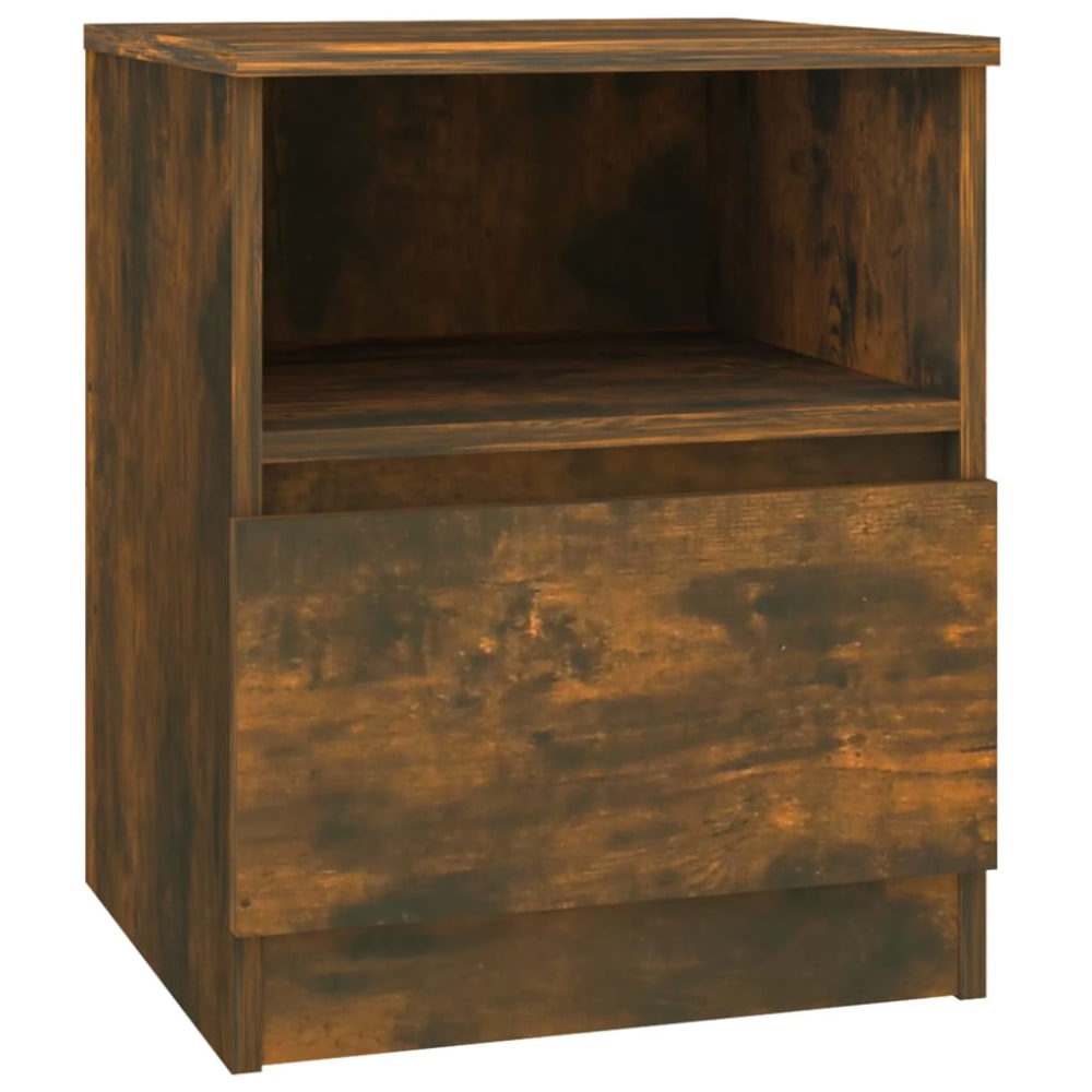 Tables de chevet en bois pacane marron  40 x 40 x 50 cm