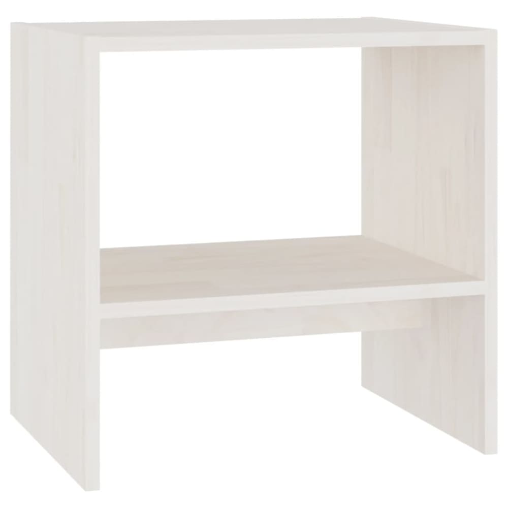 Mesita de noche madera blanco 40