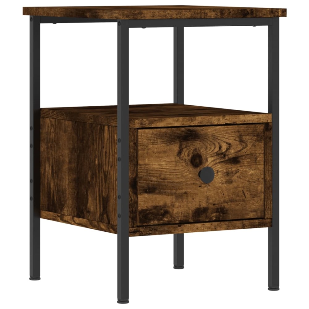 Table de chevet bois transformé pacane marron  34 x 36 x 50 cm