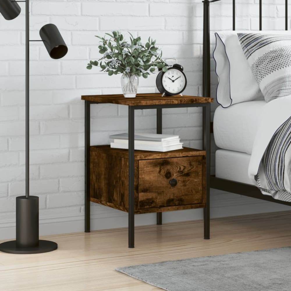 Table de chevet bois transformé pacane marron 34 x 36 x 50 cm - Maisons du Monde