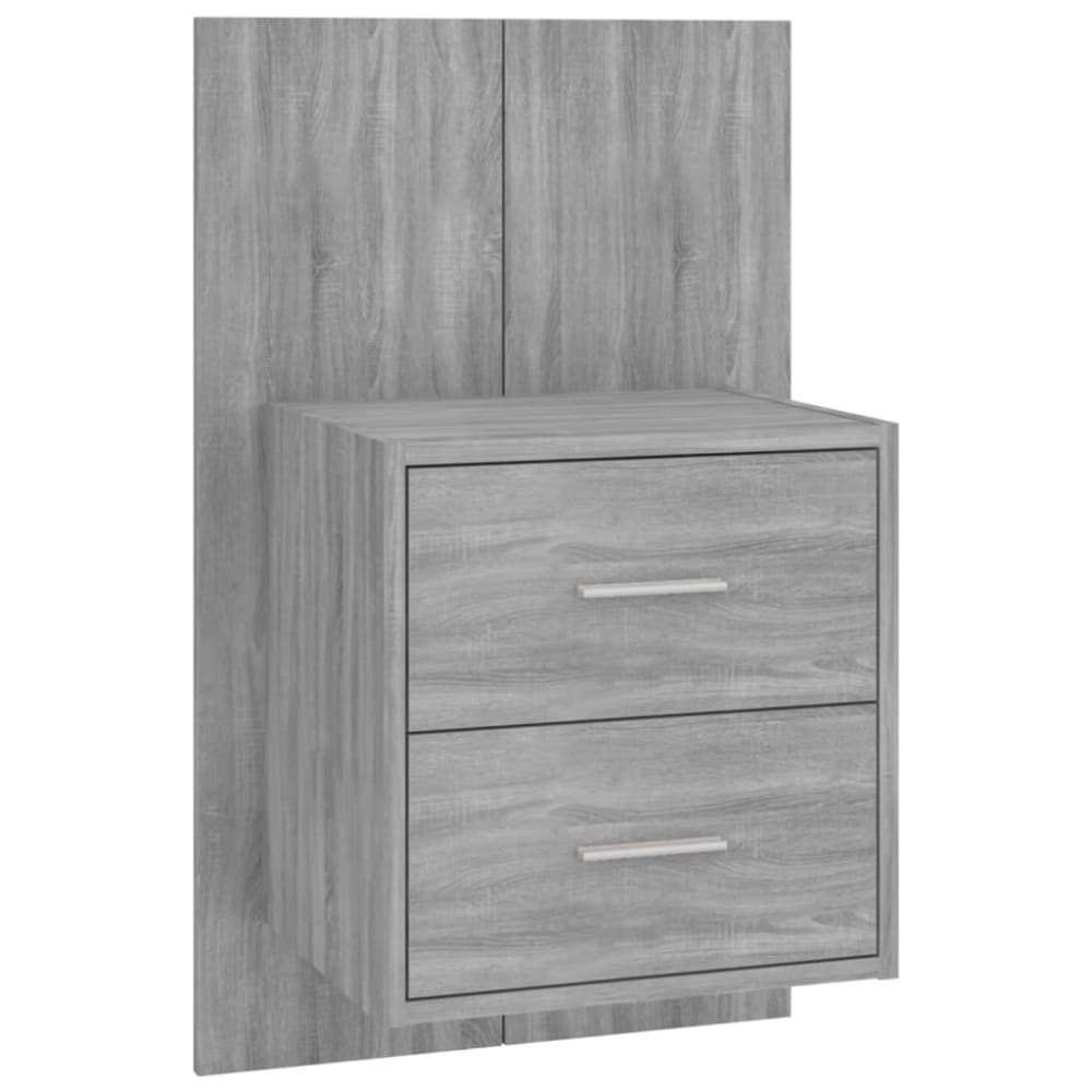 Tables de chevet en bois gris  48,5 x 32,5 x 80 cm