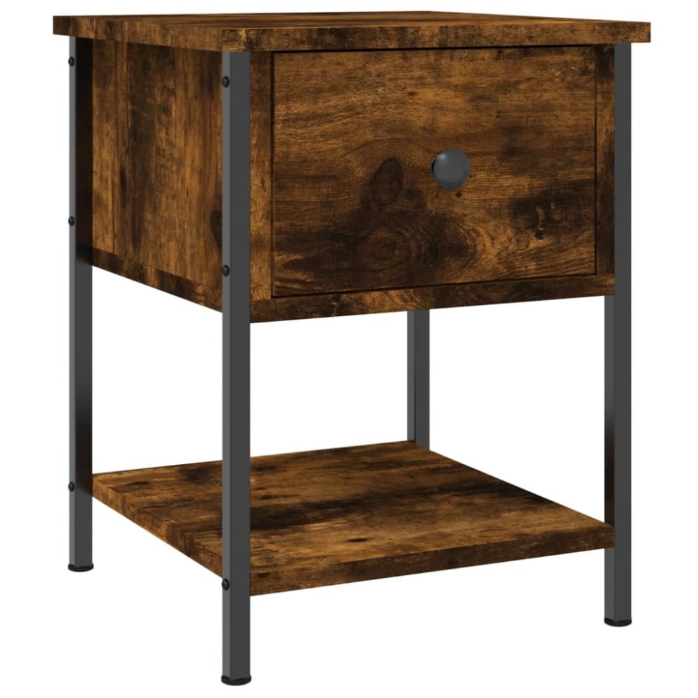 Table de chevet bois transformé pacane marron  34 x 35,5 x 45 cm
