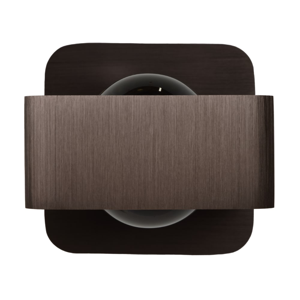 Applique murale carrée en métal brun