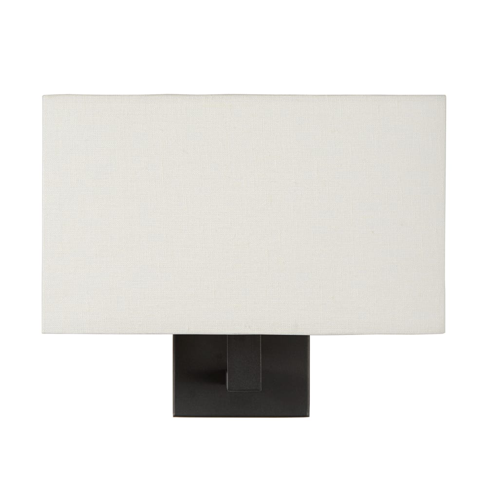 Lampe murale industriellement en noir et blanc H24cm en métal