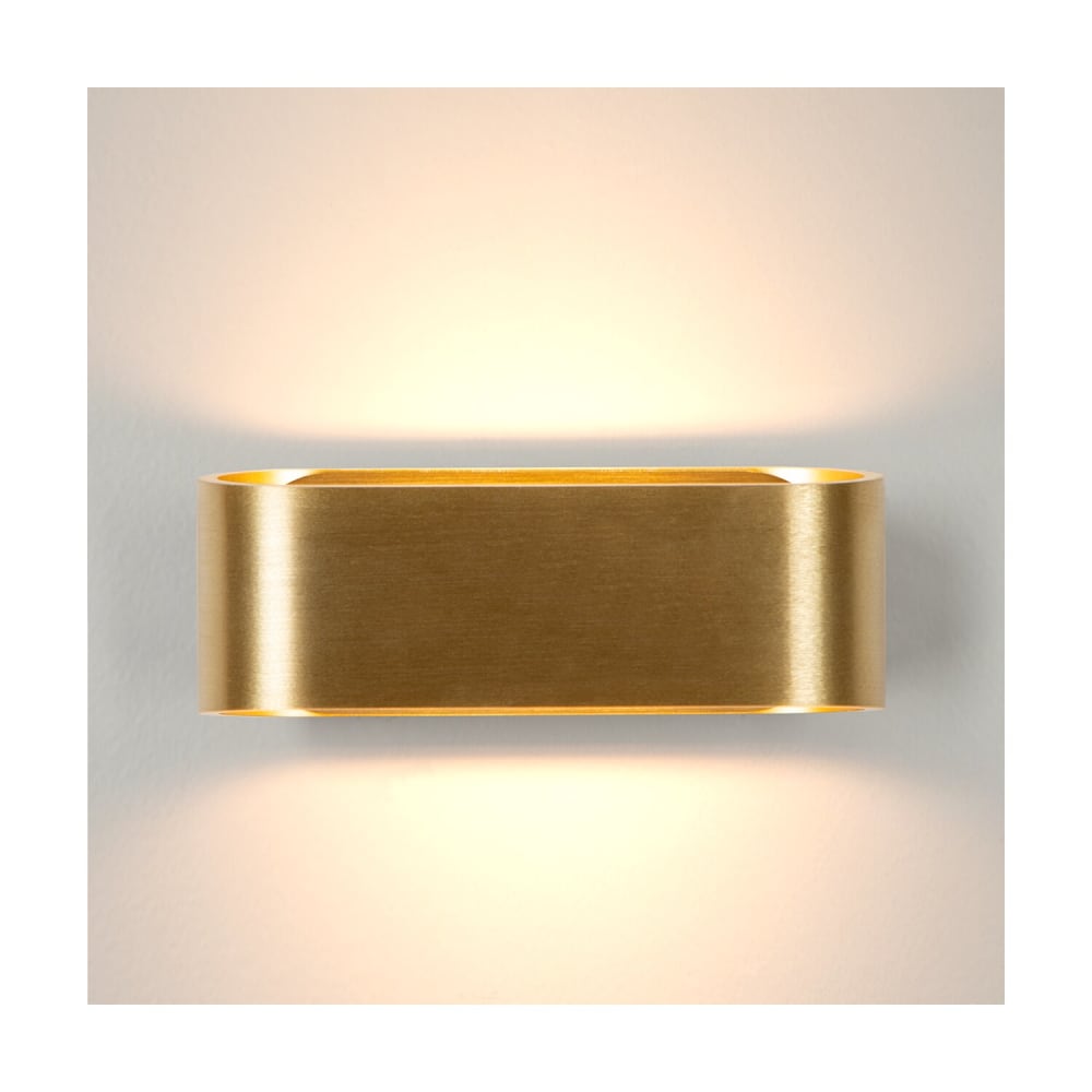 Atmooz Rechteckige Wandleuchte aus Metall, 16x7, Gold Bronze Kupfer Metall