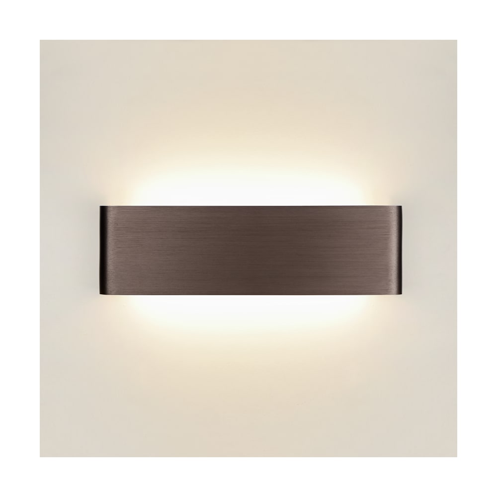 Applique murale rectangulaire en métal brun