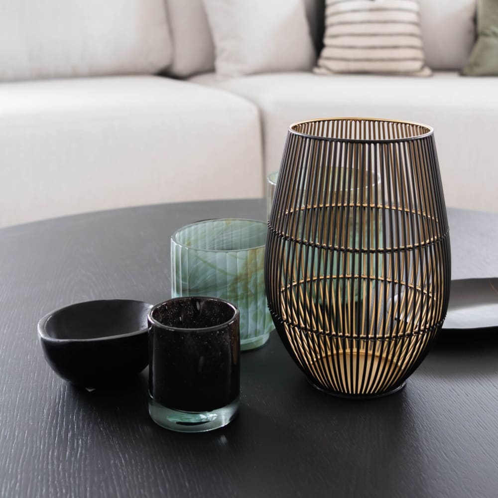 Kerzenhalter aus Metall, Schwarz und Gold - Maisons Du Monde