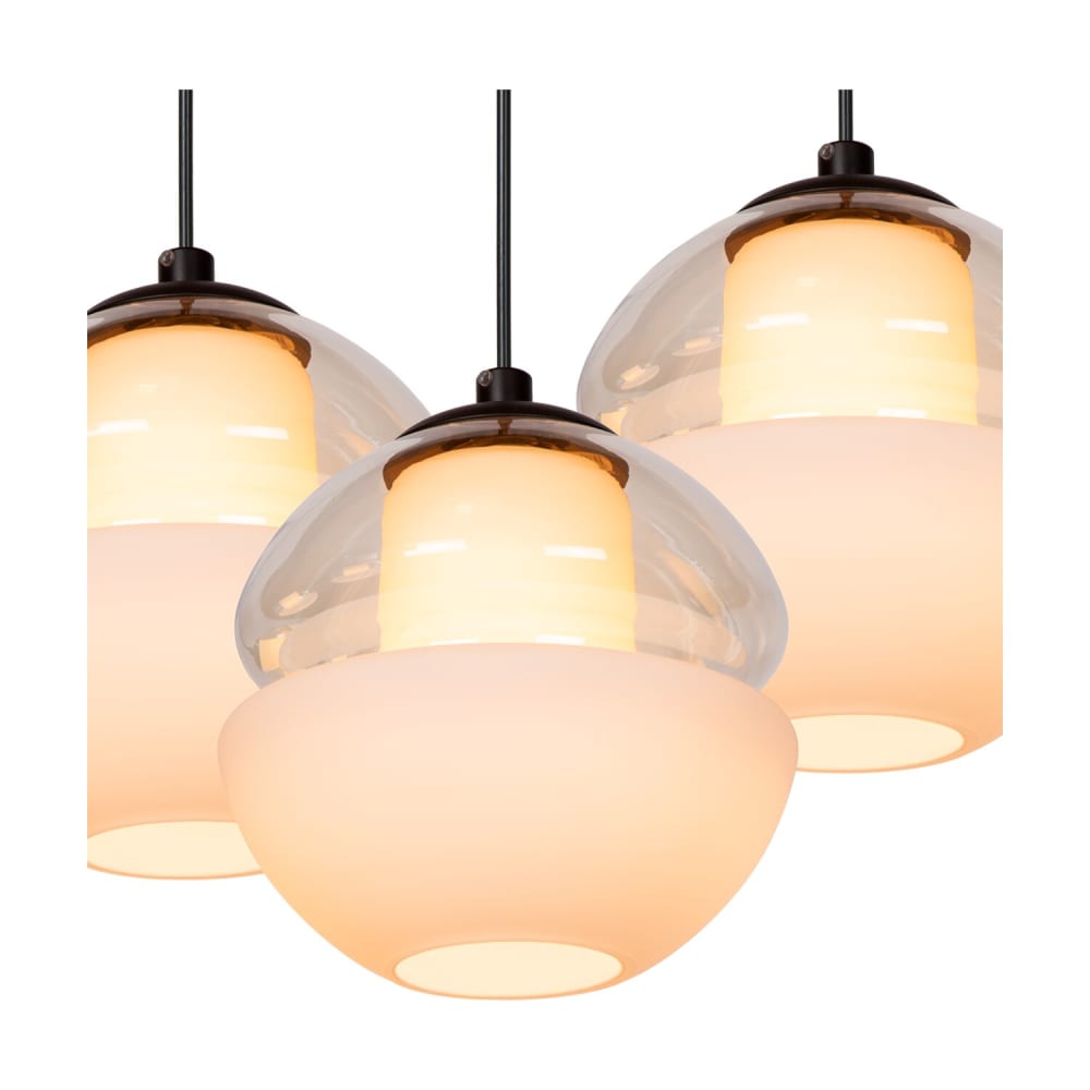 Lampe suspendue à 5 points lumineux, noir et blanc — vue 4
