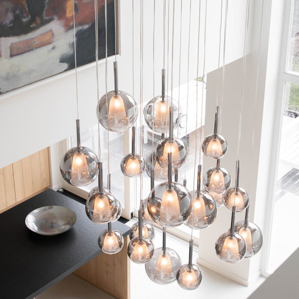 Pendelleuchte aus Glas, 25 Lichtquellen, Weiß - Maisons Du Monde
