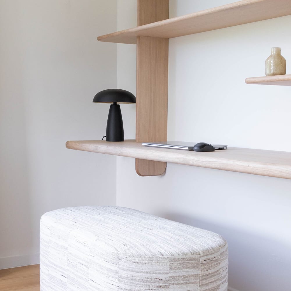 Lampe de table en métal, noir et or, 30 cm de hauteur — vue 3