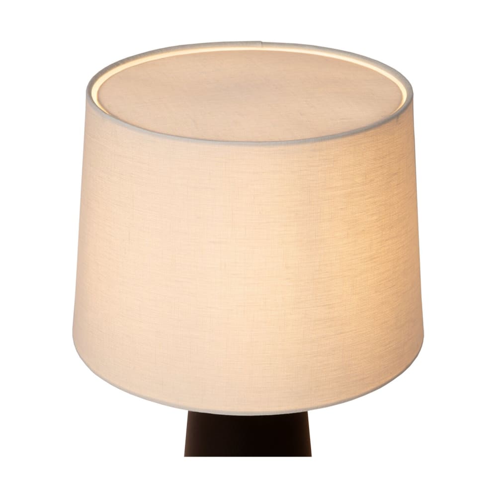 Lampe de table en métal et lin, noir et blanc — vue 4