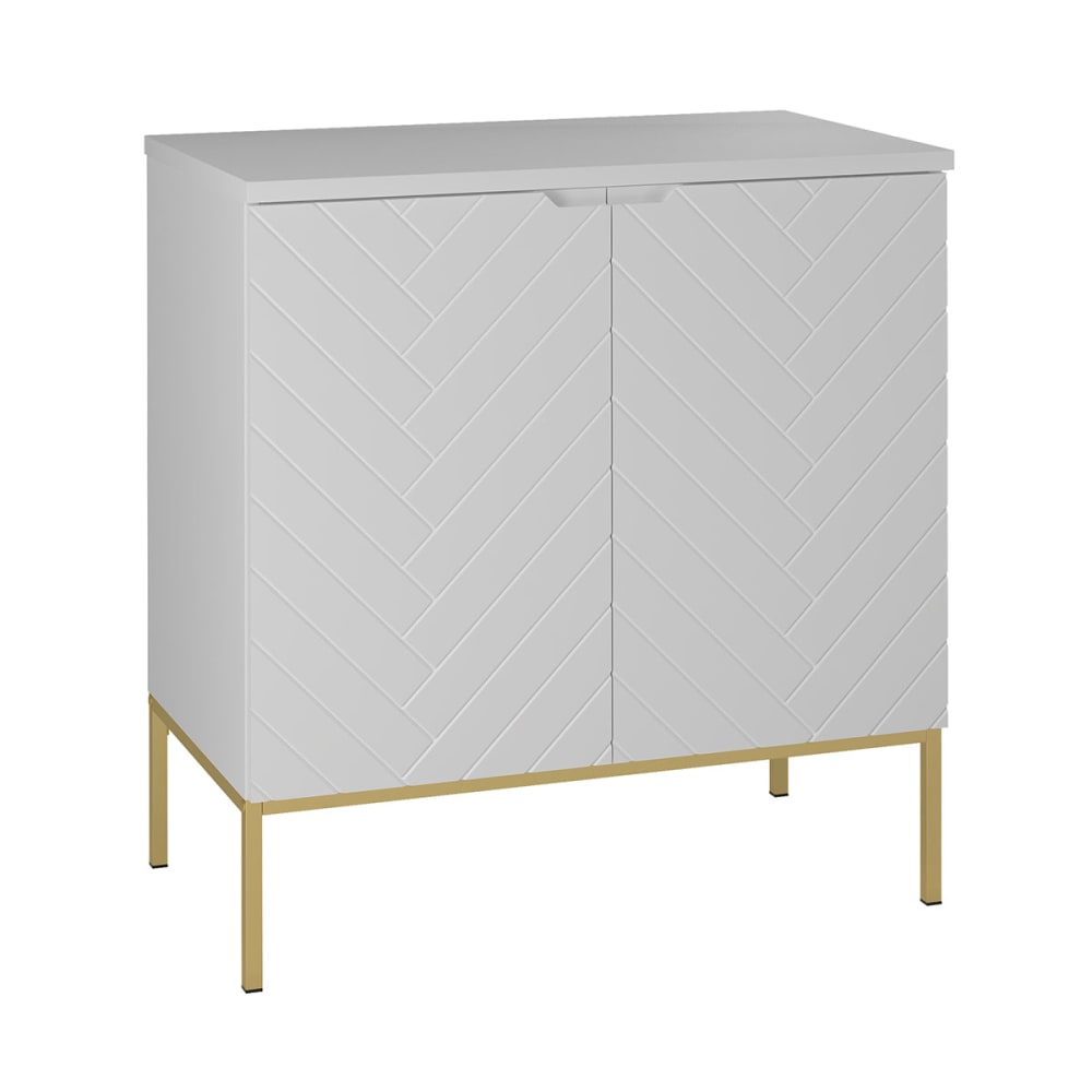 Petits meubles Waschbeckenunterschrank 80cm Melamin Weiß Weiß Spanplatte