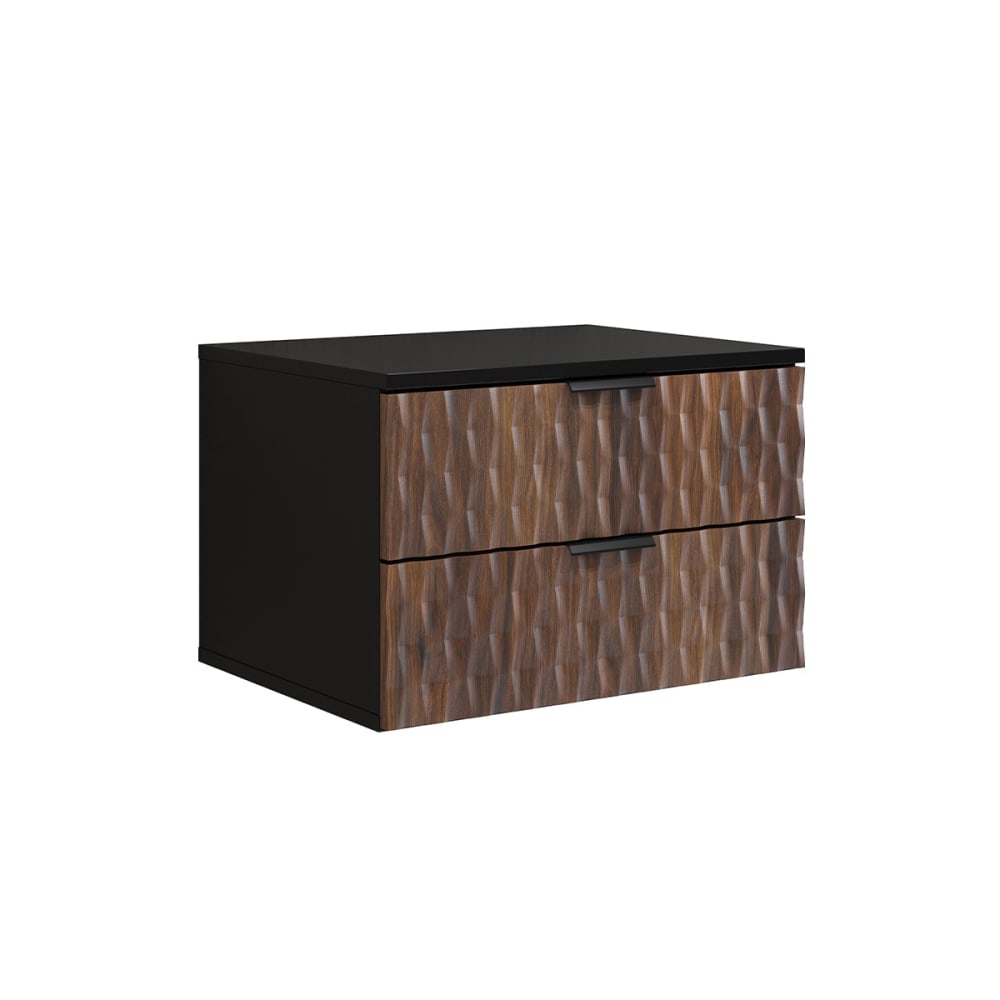 Petits meubles Waschbeckenunterschrank 60 cm Laminierte Platten Holz und Schwarz style modern Braun Spanplatte
